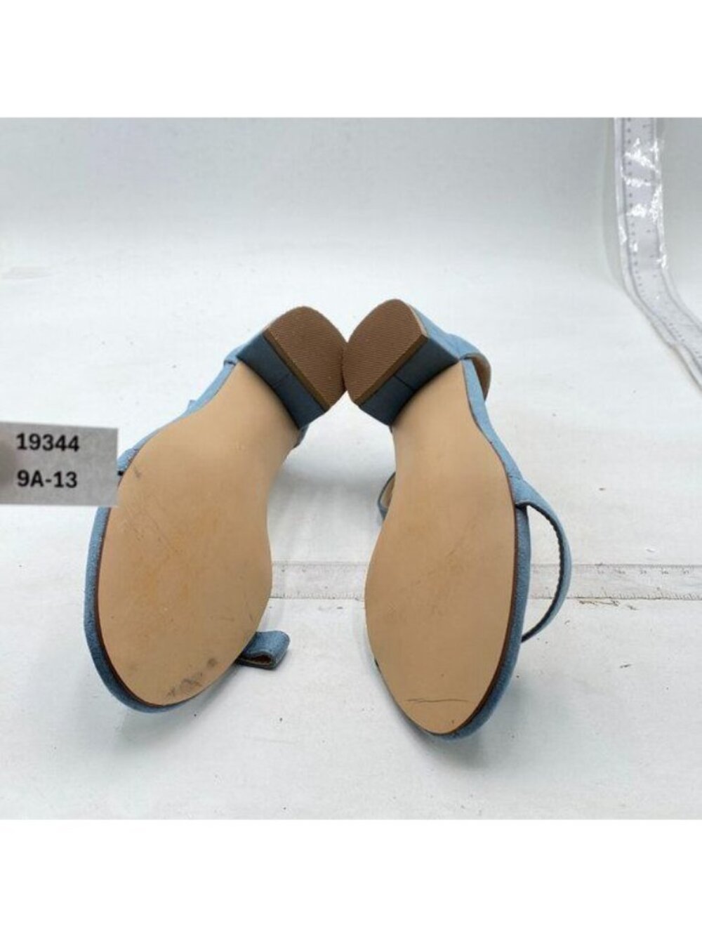 XYD Heels for Women Open Toe Sandals Buckled Low Chunky Block Pump Shoes Blue - Picture 7 of 8